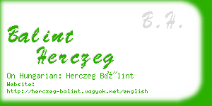 balint herczeg business card